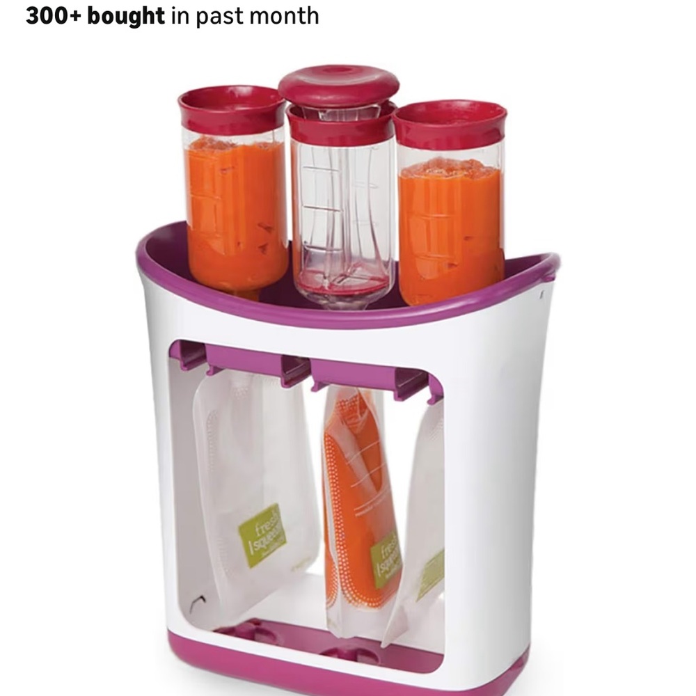 Baby Food Maker with Storage System - Purple and White